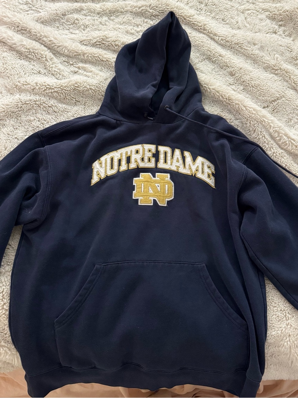 Jansport Navy Hoodie with Gold Notre Dame Logo